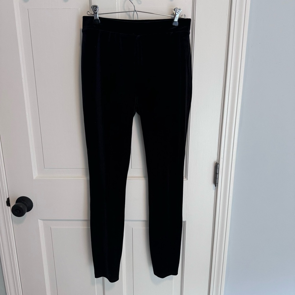 J.Crew Stretch Velvet Leggings in Black sz S (K3653)